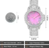 ManChDa diamanten horloge zilveren horloge dames en heren water diamanten horloge ijs buitenhorloge volledig diamanten horloge kwartskristal roestvrij staal gouden horloge dames en heren W