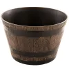 Pots Imitation Wooden Barrel Houseplant Pots Planters Outdoor Plants Flower Container Bonsai Garden Flowerpot Resin