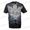 T-shirts pour hommes Nouvelle mode T-shirt pour hommes Vêtements de printemps T-shirts graphiques Crâne Harajuku Y2k Strtwear Short Slve Tops Hommes Vêtements surdimensionnés T240325