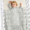 Rideaux Couverture de bébé 100% coton Plaid tricoté nouveau-né filles poussette mousseline Swaddle Wrapper Super doux infantile garçons literie berceau courtepointes