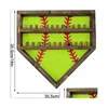 Titan-Sportzubehör, Holz, neuer gestapelter Baseball-Softball-Meisterschaftsring-Display-Halter mit gravierten Schnürsenkeln, Geschenke für Drop D Otggw