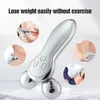 EMS Microcurrent Double Roller Massager Vibration Skin Tightening Lifting Neck Massage Tool V Line Beauty Face Slimmer 240313