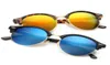 Mode classique rond des lunettes de soleil Femmes hommes Vintage Designer Sun verrouses à demi-cadre UV400 Eyewear pour les dames avec des étuis2400913