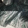 Materiał o szerokości 140 cm, nowa ciemnozielona iluzja cekina z siatki koronkowa gorąca tłoczenie brokatowa tkanina, ręcznie robione odzież wykonania RS4512