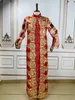 Casaco bordado de renda de festa africana e vestido longo com padrão de diamante prensado com lenço para senhora 240315
