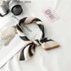 Écharrés Hair Scarf Tie Animal Imprimé Satin de luxe Small / Square / Silk / Neck / Ring / Scarf Winter Bandband Band Fode Womens Fashion 2020 Q240326