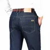 Hommes classique avancé Fi marque Jeans homme lâche tube droit Stretch Masculino Denim pantalon hommes pantalons salopette 776f #