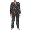 Coruja nórdica Pijama Define Outono Carto Animal Kawaii Noite Pijamas Homens 2 Peça Casual Oversized Design Home Suit Presente k1fW #