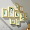 9 stks/set Natuurlijke Houten Fotolijsten Muur Decor Po Frame Voor Muur Opknoping Klassieke Houten Frame Voor Woonkamer Decoratie 240318