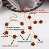 Oorbellen Ketting Hot Koop Roestvrij Staal Acryl Pruimenbloesem Ketting Sieraden Set Oorbellen Luxe Voor Vrouwen Feest Vakantie Sieraden Cadeau L240323