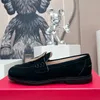 Kid zamszowa kwadratowa klamra płaska butów dla kobiet mokasyny okrągłe buty platformy Spring Summer Designer Flats