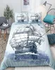 Ensemble de housse de couette pour voilier, ensemble de literie Queen Anchor, housse de couette océan pour enfants, couvre-lit, décor nautique, ligne de lit, été hawaïen T29244299