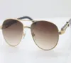 18K Gold Schwarz Büffelhornbrille Männer Ct569 Runde Metall Sonnenbrille Ganze C Dekoration Brille Rahmen Brillen Mode Acces7258746