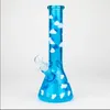 Bangs d'eau en verre Beaker Dab Rigs narguilés tuyaux de fumée en verre en verre accessoire de cigarette perc avec bol de 14 mm