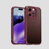 iPhoneのカーボンファイバーTPU電話ケース15 14 13 12 Pro Max 11 XR XS X SAMSUNG S22 S23 ULTRA VERTICAL SILICONE COVER ANTI CollisionおよびAnti Slip Protective Shell