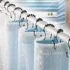 Hooks Rails 12 Pcs Set Shower Curtain Rings Stainless Steel Roller Anti-Rust Anti-Drop Double For Curtains Bathroom Drop Delivery Home Oto59