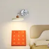 Lámpara de pared Retro color crema, candelabro de pared del pasillo creativo americano de grano de madera, lámpara de noche para dormitorio, decoración del hogar