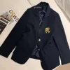 Passar kvinnor blazers broderi dräkt jacka jul dag fest vit för kvinnor långärmad överdimensionerad kappa löst blazer kontor damer svarta toppar