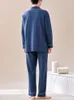 paired Pajamas for Couple Sleepwear Cott Men's Satin Warm Plus Size Slee Men Lounge Set Korean Pajama Qut Home Wear New x2Fu#