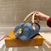 24SS Women Luxury Designer Denim Pillow Bag Women's Handbag Shoulder Bag Crossbody Bag Makeup Bag Purse Motorcykel Goddess Bag Sta DPQD