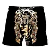 luxe mâle mâle décontracté 3d Style d'été imprimé à manches courtes courts de luxe Royal Hop Hop Black Short rapide Shorts secs Swimsuit Funny 84st #