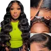 Wear and Go Body Wave 13x4 Front No Glue Pre Cut HD Lace Frontal Beginners Brazilian Human Hair Wig Upgrade Glueless Wigs for Women 180% Density 26 Inch