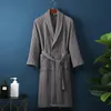 Män kvinnor 100% Cott Terry Bathrobe Suck Water Handduk Sleepwear Spa Hotel LG Bath Robe Kimo Plus Size Dring Gown Lowers O7G3#