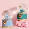 Boîtes créatives dessin animé Unicorn Crystal Ball Couleur romantique Light Snow Music Boîte à la maison Décoration des cadeaux d'anniversaire de la Saint-Valentin