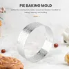 Wall Clocks 10Pcs Circular Tart Rings With Holes Stainless Steel Fruit Pie Quiches Cake Mousse Mold Kitchen Baking Mould 7cm