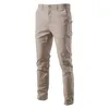 Pantalon décontracté pour hommes Costume Cott solide Petit pantalon serré pour hommes Busin Pantalon Cott décontracté Pantalon Dr k6Qx #