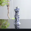 Vases Chinois élégant Cheongsam petit Vase créatif rétro céladon motif fleur Arrangement maison bureau en céramique Vase Decorat 1 pièces