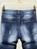 Nieuwe mannen Graffiti Ripped Zomer Fi Korte Jeans Casual Slim Big Hole Retro Stijl Denim Shorts Mannelijke Merk kleding 31pU #