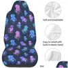 Car Seat Covers Ers Er Blue Pink Jellyfishes S Vehicle Front Fit Protector 2 Pcs Drop Delivery Automobiles Motorcycles Interior Access Ot7Tv
