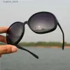 Sunglasses Vazrobe Round Polarized Sunglasses Women Fashion Sun Glasses for Female Black White Tortoise Brown Shades L240322