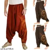 Harem Pants Hippie Aladdin Baggy Indian Men's Casual Trousers Hip-Hop Men Gypsy Cott Linne Wide Bent Lose Loose Pants Vintage N15A#