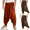 harem Pants Hippie Aladdin Baggy Indian Men's Casual Trousers Hip-hop Men Gypsy Cott Linen Wide-legged Loose Pants Vintage n15A#