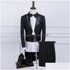 Herrenanzüge Blazer Herren Maßgeschneiderte Bräutigam Hochzeitskleid Blazer Hosen Business High-End Klassische Hosen Sa07-59599 Drop Delivery A Dhuvg