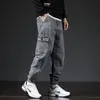 Jeans larghi Uomo Blu Jeans strappati neri Hip hop Streetwear Harem Pantaloni alla caviglia in denim Pantaloni elastici in vita Pantaloni casual Harajuku L7uK #