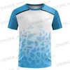 القمصان للرجال Mens T-Shirt Short Slve Sports T 3D طباعة اسم الفريق القابلة للتخصيص للملابس السريعة تجفيف الأزياء O قم بتصميم كبير الحجم T240325