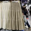 Юбки для женщин со складками, трапециевидной формы с высокой талией, однотонный дизайн, длинная юбка, женская жаккардовая уличная одежда в корейском стиле, весенняя Прямая поставка