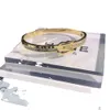 Gold Bangle Sier Designer Girl Love Diamond Circle Armband Classic Brand Jewelry Par Present Box Family Accessories