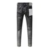 Paarse merkjeans American High Street witte verf Distressed