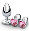 Toy Massager Heart Stainless Steel Crystal Butt Plug Stimulator Game for Couple Removable Anal Sex Toys Prostate Massager Dildo9580095