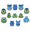 12colors baby girl boy green monster Anime charms wholesale childhood memories funny gift cartoon charms shoe accessories pvc decoration buckle soft rubber clog