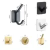 New Multi-Purpose Wall Door Keys Cloth Coat Bathroom Towel Robe Hanger Hooks Adhesive Kitchen Hardware Rack Shelf Bag Hook