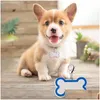 Hundtagg-ID-kortgravering Anti-Lost Identification Anpassad husdjursnamn Puppy Collar Cat Bone Taggar Supplies Drop Delivery Home Garden OTO0G