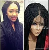 9A высококачественный кружевной парик с фронтальной косой и детскими волосами, полностью синтетическая коллекция ручной работы, длинный плетеный парик из кружева для чернокожих женщин7981655