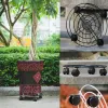 Trays Black 4 Sizes Metal Round Flower Plant Pot Tray 4 Wheels Heavy Planter Flowers Pot Mover Trolley Plate Stand Holder Garden Tools