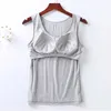 Women's Tanks Camis Womens tank top with chest pads stretchable push up top sleeveless tank top sexy and casual Korean SA1201 24326