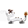 Lifelike 3D Dragon Shape Dab Rig Hookahs 10 인치 14mm 암 머리 유리 오일 버너 봉 샤워 헤드 Perc Bubbler 워터 파이프 다운 스템 오일 냄비와 보울